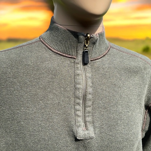 2-in-1 Age of Wisdom Reversible Brown/Olive 1/4 Zip Fleece Pullover - Picture 6 of 16